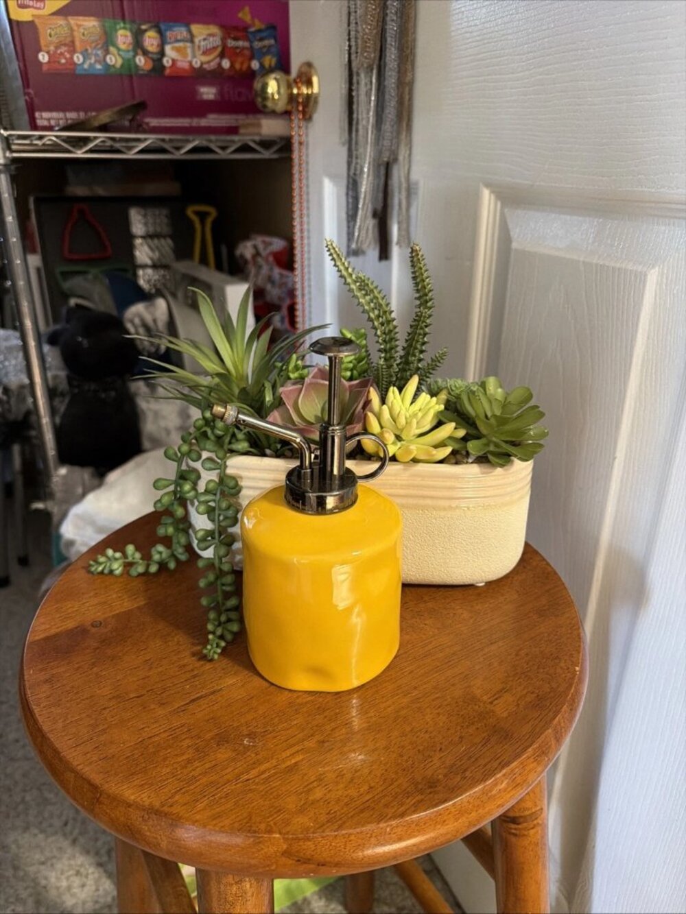 Rae Dunn Ceramic Yellow Plant Mister "GROW" - Picture 2 of 5
